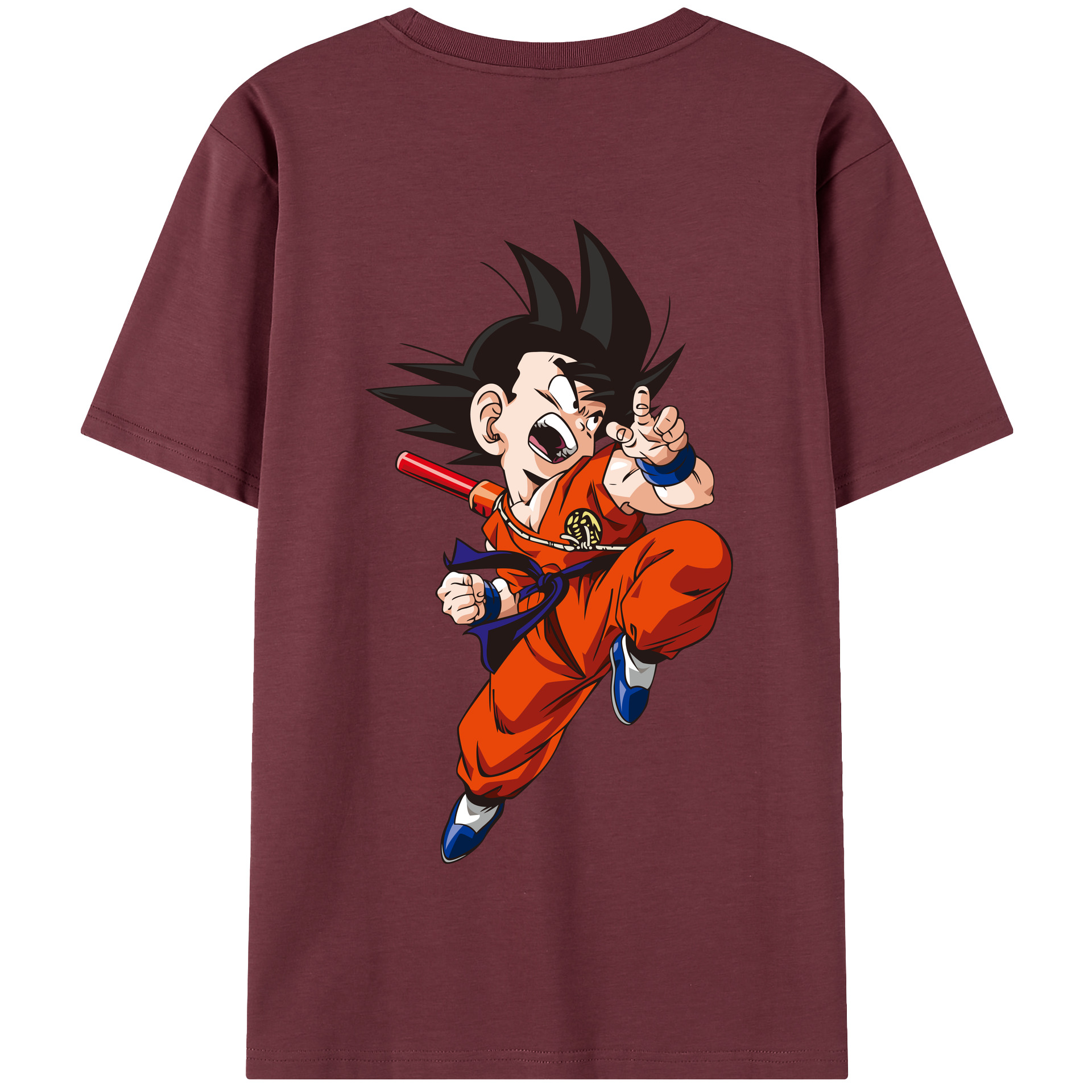 （画像用） ドラゴンボール 孫悟空（そん ごくう）Son Goku カカロット DRAGON BALL Kakarotto 綿100％半袖Tシャツ（背面プリント）